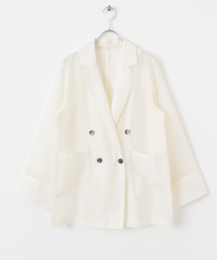 【センスオブプレイス/SENSE OF PLACE by URBAN RESEARCH】のシアーテーラードジャケット インテリア・キッズ・メンズ・レディースファッション・服の通販 founy(ファニー) https://founy.com/ ファッション Fashion レディースファッション WOMEN アウター Coat Outerwear ジャケット Jackets テーラードジャケット Tailored Jackets 2025年 2025 2025春夏・S/S Ss,Spring/Summer,2025 夏 Summer S/S・春夏 Ss・Spring/Summer |ID: prp329100004528551 ipo3291000000032021147