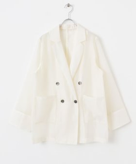 【センスオブプレイス/SENSE OF PLACE by URBAN RESEARCH】のシアーテーラードジャケット 人気、トレンドファッション・服の通販 founy(ファニー) ファッション Fashion レディースファッション WOMEN アウター Coat Outerwear ジャケット Jackets テーラードジャケット Tailored Jackets 2025年 2025 2025春夏・S/S Ss,Spring/Summer,2025 夏 Summer S/S・春夏 Ss・Spring/Summer |ID:prp329100004528551