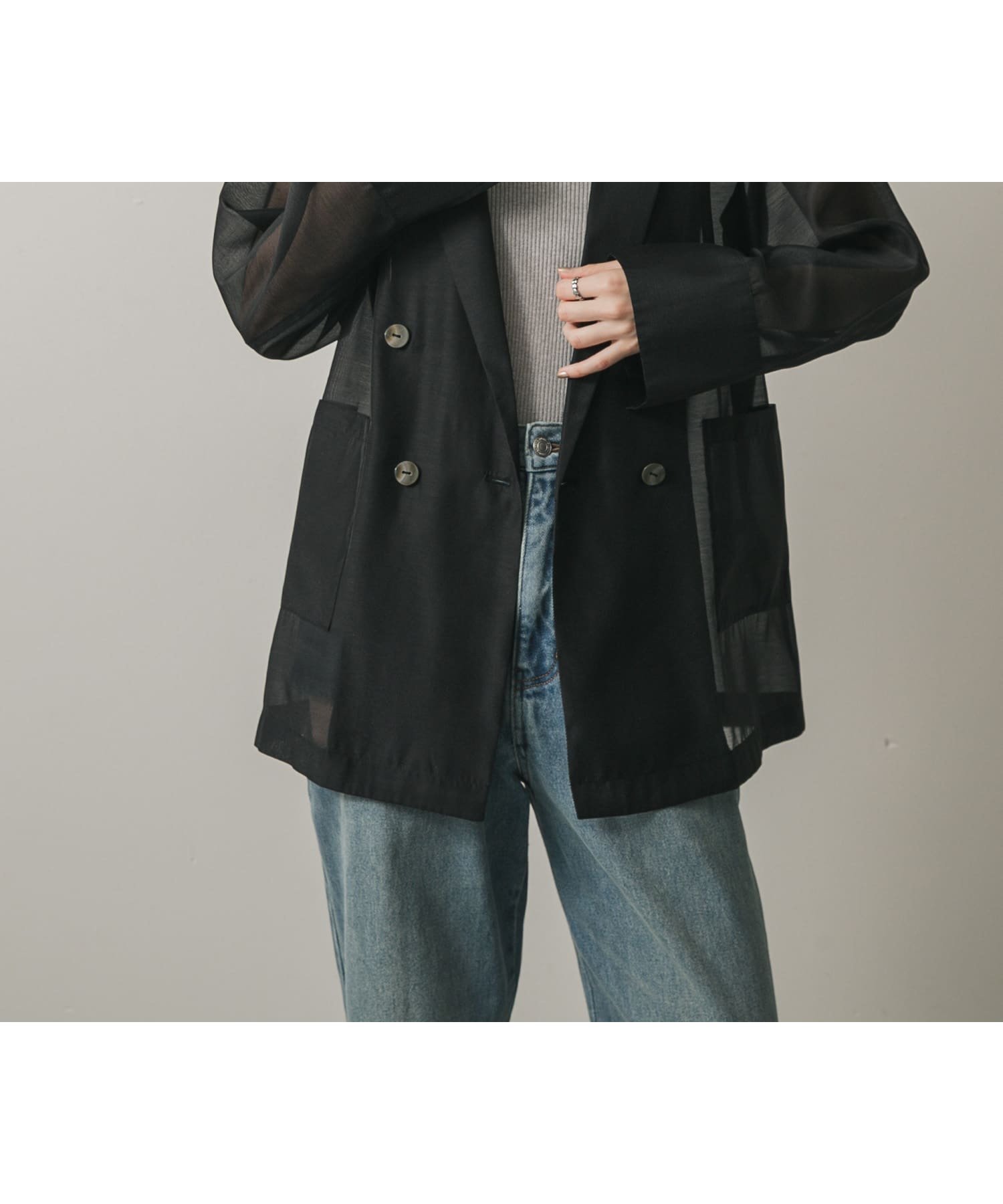 【センスオブプレイス/SENSE OF PLACE by URBAN RESEARCH】のシアーテーラードジャケット インテリア・キッズ・メンズ・レディースファッション・服の通販 founy(ファニー) 　ファッション　Fashion　レディースファッション　Fashion for Women　アウター　Coat / Outerwear Collection　レディースジャケット・軽アウター　Jackets　テーラードジャケット / 通勤・きれいめスタイル　Tailored Jackets & Blazers　2025年　2025　2025春夏・S/S　Spring/Summer 2025 SS25　今季　This Season, Current Season　夏　Summer　春　Spring　S/S・春夏　SS, Spring/Summer, Warm Season　BLACK|ID: prp329100004528551 ipo3291000000032647689