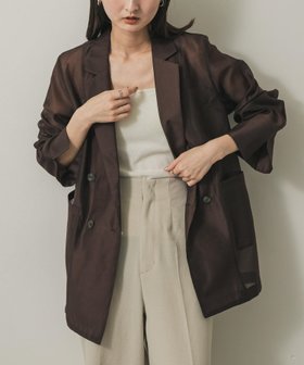 【センスオブプレイス/SENSE OF PLACE by URBAN RESEARCH】のシアーテーラードジャケット 人気、トレンドファッション・服の通販 founy(ファニー) ファッション Fashion レディースファッション Fashion for Women アウター Coat / Outerwear Collection レディースジャケット・軽アウター Jackets テーラードジャケット / 通勤・きれいめスタイル Tailored Jackets & Blazers 2025年 2025 2025春夏・S/S Spring/Summer 2025 SS25 今季 This Season, Current Season 夏 Summer 春 Spring S/S・春夏 SS, Spring/Summer, Warm Season |ID:prp329100004528551