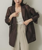 【センスオブプレイス/SENSE OF PLACE by URBAN RESEARCH】のシアーテーラードジャケット 人気、トレンドファッション・服の通販 founy(ファニー) ファッション Fashion レディースファッション Fashion for Women アウター Coat / Outerwear Collection レディースジャケット・軽アウター Jackets テーラードジャケット / 通勤・きれいめスタイル Tailored Jackets & Blazers 2025年 2025 2025春夏・S/S Spring/Summer 2025 SS25 今季 This Season, Current Season 夏 Summer 春 Spring S/S・春夏 SS, Spring/Summer, Warm Season thumbnail BROWN|ID: prp329100004528551 ipo3291000000033084150