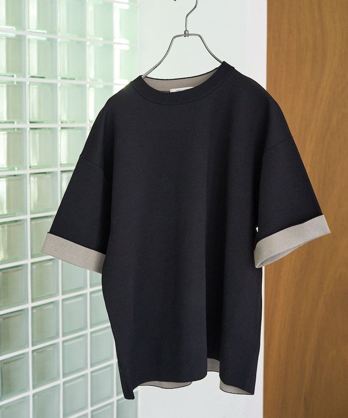 【フリークスストア/FREAK'S STORE】の接触冷感 ニット 裏配色 半袖 プルオーバー【限定展開】 25SS インテリア・キッズ・メンズ・レディースファッション・服の通販 founy(ファニー) 　ファッション　Fashion　レディースファッション　Fashion for Women　トップス・カットソー　Cut & Sew Tops　ニット　Knit Tops & Sweaters　カジュアルプルオーバー・ニットトップス　Pullovers & Knit Tops / Casual Pullovers　2025年　2025　2025春夏・S/S　Spring/Summer 2025 SS25　ビッグ　Big, Oversized　半袖　Short Sleeve, Half Sleeve　夏　Summer　春　Spring　S/S・春夏　SS, Spring/Summer, Warm Season　ブラック|ID: prp329100004528569 ipo3291000000032575792