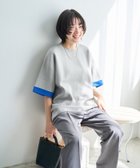 【フリークスストア/FREAK'S STORE】の接触冷感 ニット 裏配色 半袖 プルオーバー【限定展開】 25SS グレー|ID: prp329100004528569 ipo3291000000033452791