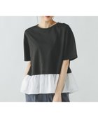 【グローバルワーク/GLOBAL WORK】の快適ドッキングプルオーバー/289380 人気、トレンドファッション・服の通販 founy(ファニー) ファッション Fashion レディースファッション Fashion for Women トップス・カットソー Cut & Sew Tops カジュアルプルオーバー・ニットトップス Pullovers & Knit Tops / Casual Pullovers ギャザー Gathered, Ruffled スリム Slim, Slim Fit ドッキング Docking, Mixed Material ハーフ Half, Half-Length ペプラム Peplum, Flared Hem ワイド Wide, Wide Fit 切替 Switching, Contrast Panel 吸水 Absorbent, Quick-Dry 夏 Summer thumbnail ブラック×オフ09|ID: prp329100004528583 ipo3291000000033360761