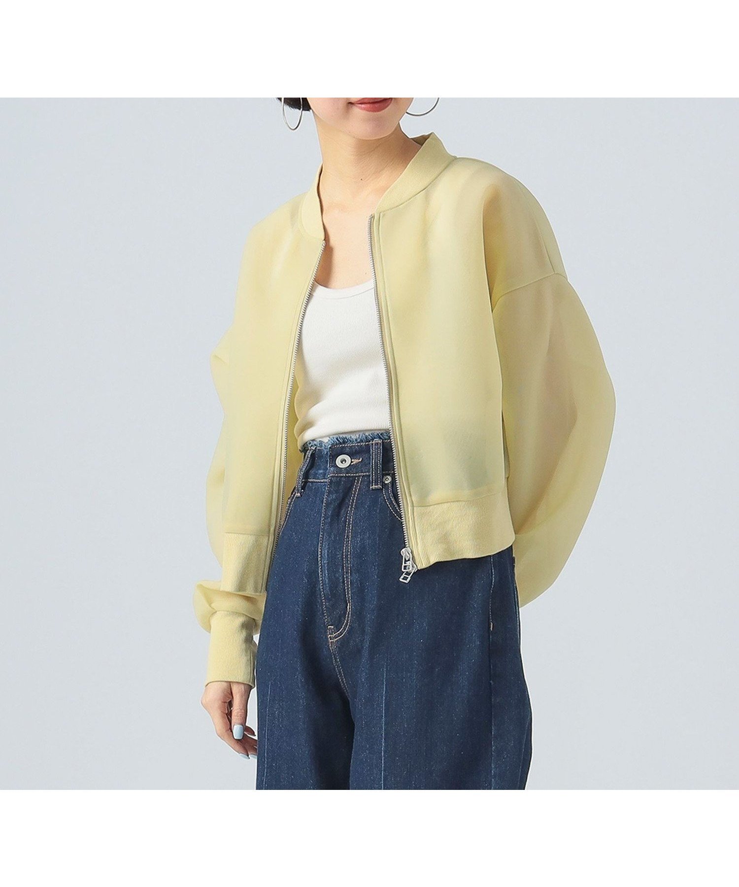 【ビームス ハート/BEAMS HEART】のシアー ダンボール ブルゾン インテリア・キッズ・メンズ・レディースファッション・服の通販 founy(ファニー) 　ファッション　Fashion　レディースファッション　WOMEN　アウター　Coat Outerwear　ブルゾン　Blouson/Jackets　ウェーブ　Wave　春　Spring　コンパクト　Compact　軽量　Lightweight　シアー　Sheer　シンプル　Simple　スラックス　Slacks　セットアップ　Set Up　デニム　Denim　ブルゾン　Blouson　S/S・春夏　Ss・Spring/Summer　おすすめ　Recommend　夏　Summer　YELLOW|ID: prp329100004528584 ipo3291000000032021298