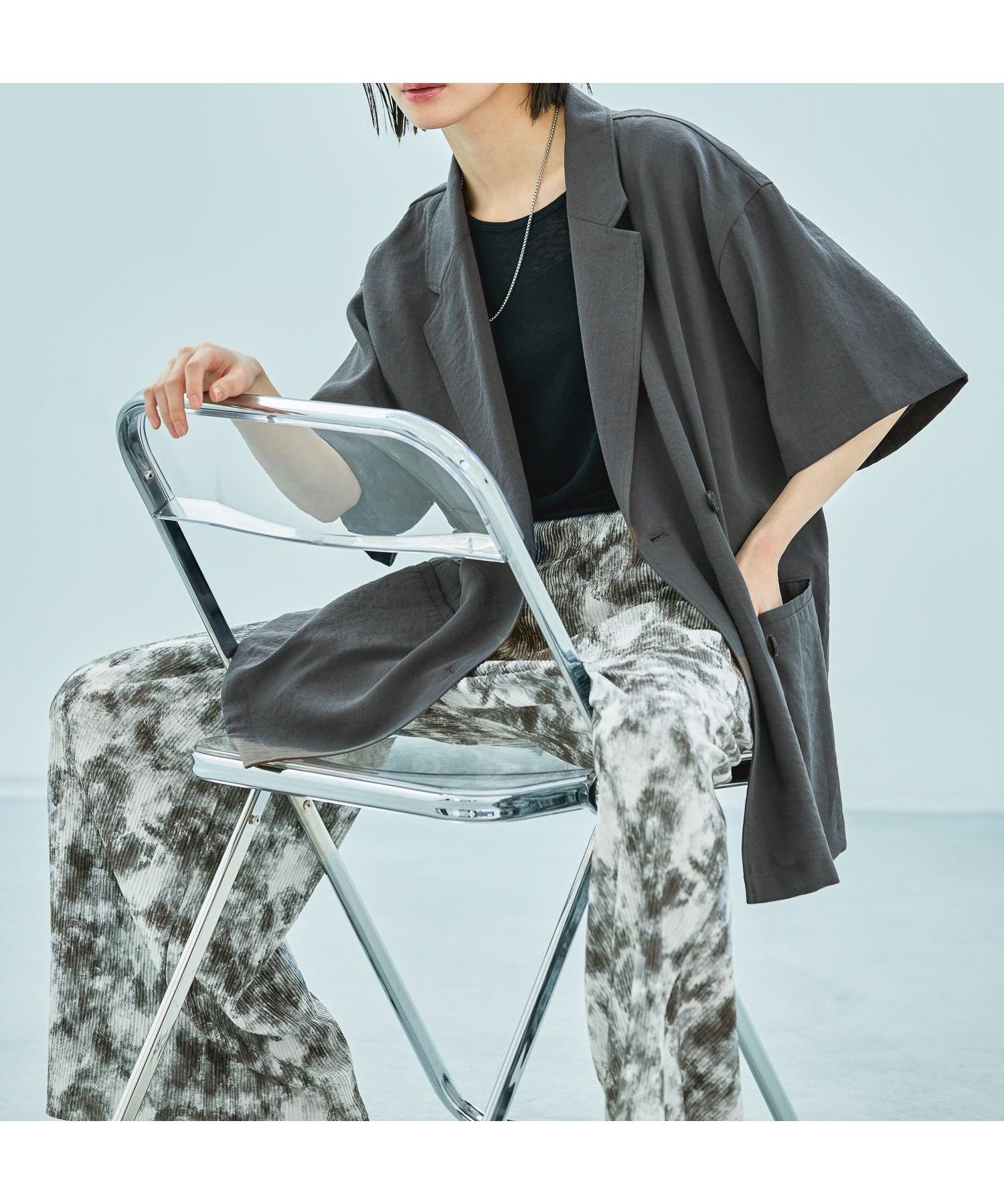 【ラコレ/LAKOLE】のハーフスリーブシアーWジャケット 人気、トレンドファッション・服の通販 founy(ファニー) 　ファッション　Fashion　レディースファッション　WOMEN　アウター　Coat Outerwear　ジャケット　Jackets　シンプル　Simple　ジャケット　Jacket　夏　Summer　春　Spring　S/S・春夏　Ss・Spring/Summer　長袖　Long Sleeve　 other-1|ID: prp329100004528589 ipo3291000000032021318