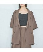 【ラコレ/LAKOLE】の【接触冷感】ハーフスリーブシアーWジャケット 人気、トレンドファッション・服の通販 founy(ファニー) ファッション Fashion レディースファッション Ladies' Fashion Online アウター Coat Outerwear ジャケット Jackets シンプル Simple ジャケット Jacket 夏 Summer 春 Spring S/S・春夏 Ss・Spring/Summer 長袖 Long Sleeve thumbnail ブラウン|ID: prp329100004528589 ipo3291000000032628896