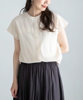 【サニーレーベル/Sonny Label / URBAN RESEARCH】の『WEB限定』バンドカラーコットンレースシャツ 人気、トレンドファッション・服の通販 founy(ファニー) ファッション Fashion レディースファッション WOMEN トップス・カットソー Tops/Tshirt シャツ/ブラウス Shirts/Blouses 2025年 2025 2025春夏・S/S Ss,Spring/Summer,2025 おすすめ Recommend カーディガン Cardigan スラックス Slacks デニム Denim ボトム Bottom 夏 Summer S/S・春夏 Ss・Spring/Summer |ID:prp329100004528600
