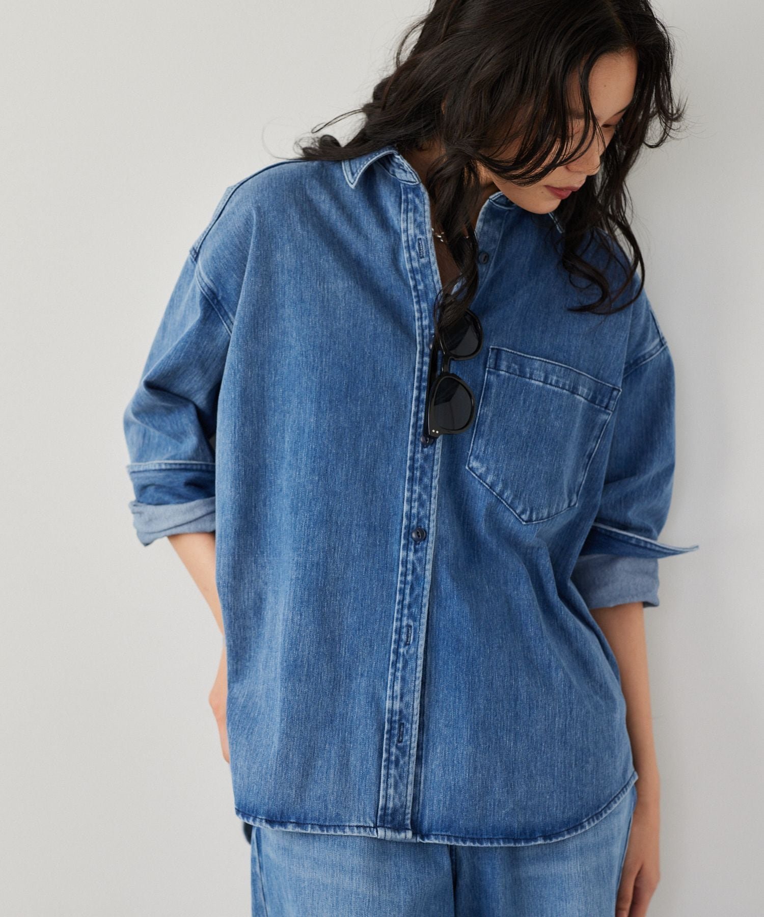 【バンヤードストーム/BARNYARDSTORM】のカットデニムシャツジャケット インテリア・キッズ・メンズ・レディースファッション・服の通販 founy(ファニー) 　ファッション　Fashion　レディースファッション　Fashion for Women　アウター　Coat / Outerwear Collection　レディースジャケット・軽アウター　Jackets　おすすめ　Recommended / Our Picks　インディゴ　Indigo Denim　インナー　Innerwear　カットソー　Cut and Sewn Top　ジャケット　Jacket, Outerwear　セットアップ　Set-Up, Coordinated Outfit　タートル　Turtleneck, Turtle Collar　デニム　Denim, Jeans Material　ヴィンテージ　Vintage Style　インディゴ87|ID: prp329100004528614 ipo3291000000033437003