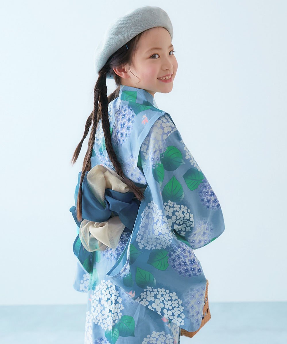 【デビロック/devirock / KIDS】のワンピースにもなる セパレート浴衣 帯2本セット 浴衣 25SS インテリア・キッズ・メンズ・レディースファッション・服の通販 founy(ファニー) 　ファッション　Fashion　キッズファッション　KIDS　ワンピース　Dress/Kids　セパレート　Separate　ブロード　Broad　おすすめ　Recommend　夏　Summer　2025年　2025　2025春夏・S/S　Ss,Spring/Summer,2025　011-水彩アジサイ-ブルー|ID: prp329100004528625 ipo3291000000032079851