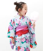 【デビロック/devirock / KIDS】のワンピースにもなる セパレート浴衣 帯2本セット 浴衣 25SS 002-花-アッシュミント|ID: prp329100004528625 ipo3291000000032079855