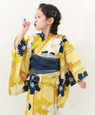 【デビロック/devirock / KIDS】のワンピースにもなる セパレート浴衣 帯2本セット 浴衣 25SS 006-縞花-イエロー|ID: prp329100004528625 ipo3291000000032079859