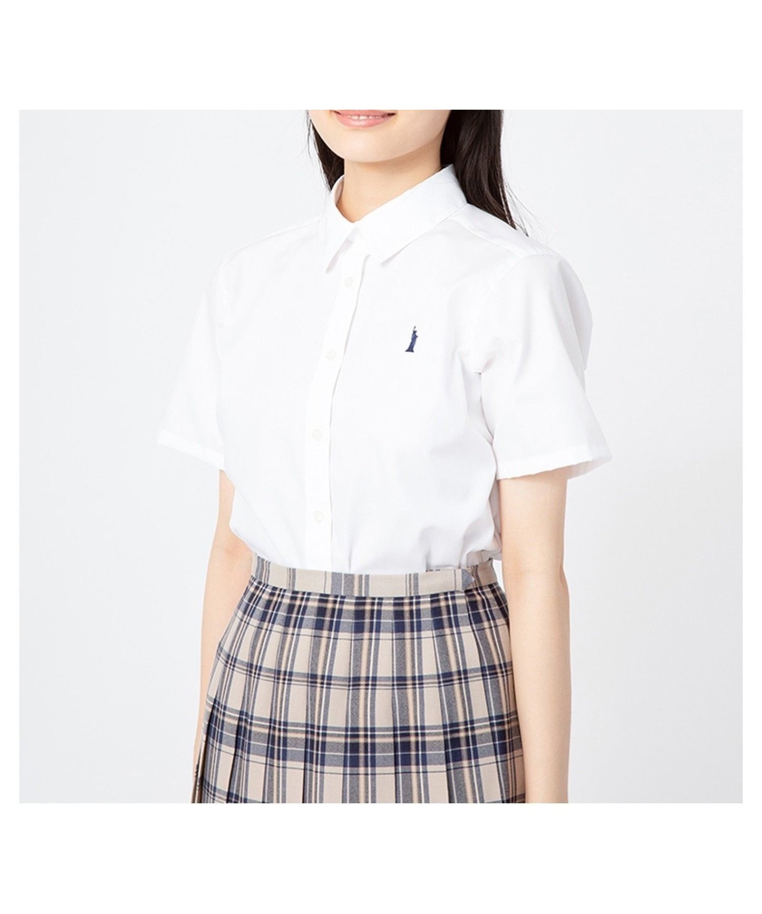 【イーストボーイ/EASTBOY】のシャツ 半袖 ブラウス 形態安定加工 スクール 制服 中学 高校 人気、トレンドファッション・服の通販 founy(ファニー) 　ファッション　Fashion　レディースファッション　Ladies' Fashion Online　トップス・カットソー　Tops/Tshirt　シャツ/ブラウス　Shirts/Blouses　スリット　Slit　タンブラー　Tumbler　定番　Standard　バランス　Balance　ポケット　Pocket　半袖　Short Sleeve　メンズ　Mens　リボン　Ribbon　おすすめ　Recommend　 other-1|ID: prp329100004528636 ipo3291000000032682172
