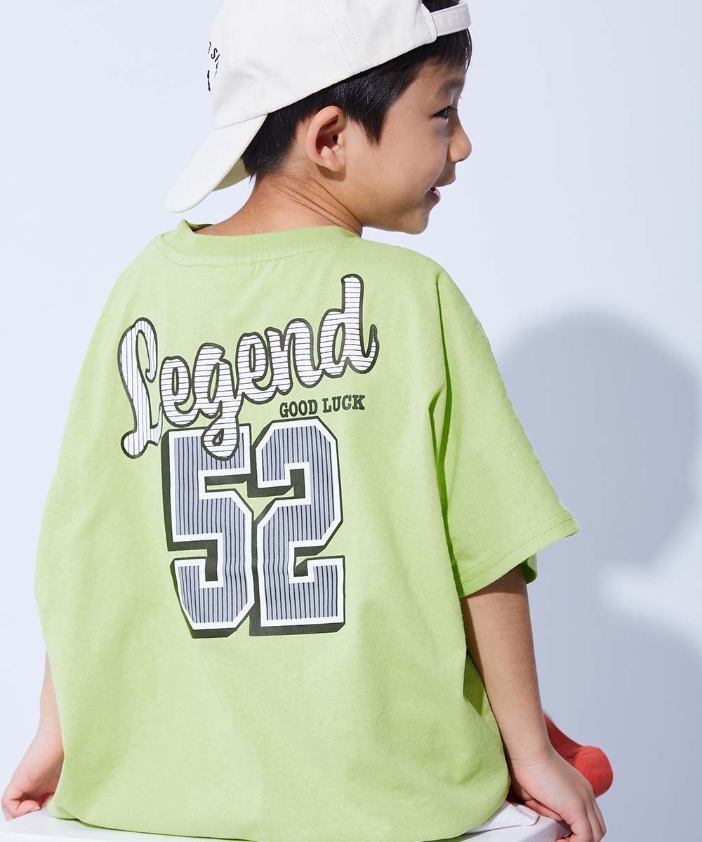 【デビロック/devirock / KIDS】の綿100% デビラボ スーパーBIGシルエット プリント半袖Tシャツ Tシャツ トップス 25SS インテリア・キッズ・メンズ・レディースファッション・服の通販 founy(ファニー) 　ファッション　Fashion　キッズファッション　KIDS　トップス・カットソー　Tops/Tees/Kids　トレンド　Trend　プリント　Print　ベーシック　Basic　半袖　Short Sleeve　おすすめ　Recommend　夏　Summer　2025年　2025　2025春夏・S/S　Ss,Spring/Summer,2025　015-ナンバー-Lイエローグリーン|ID: prp329100004528638 ipo3291000000032143656