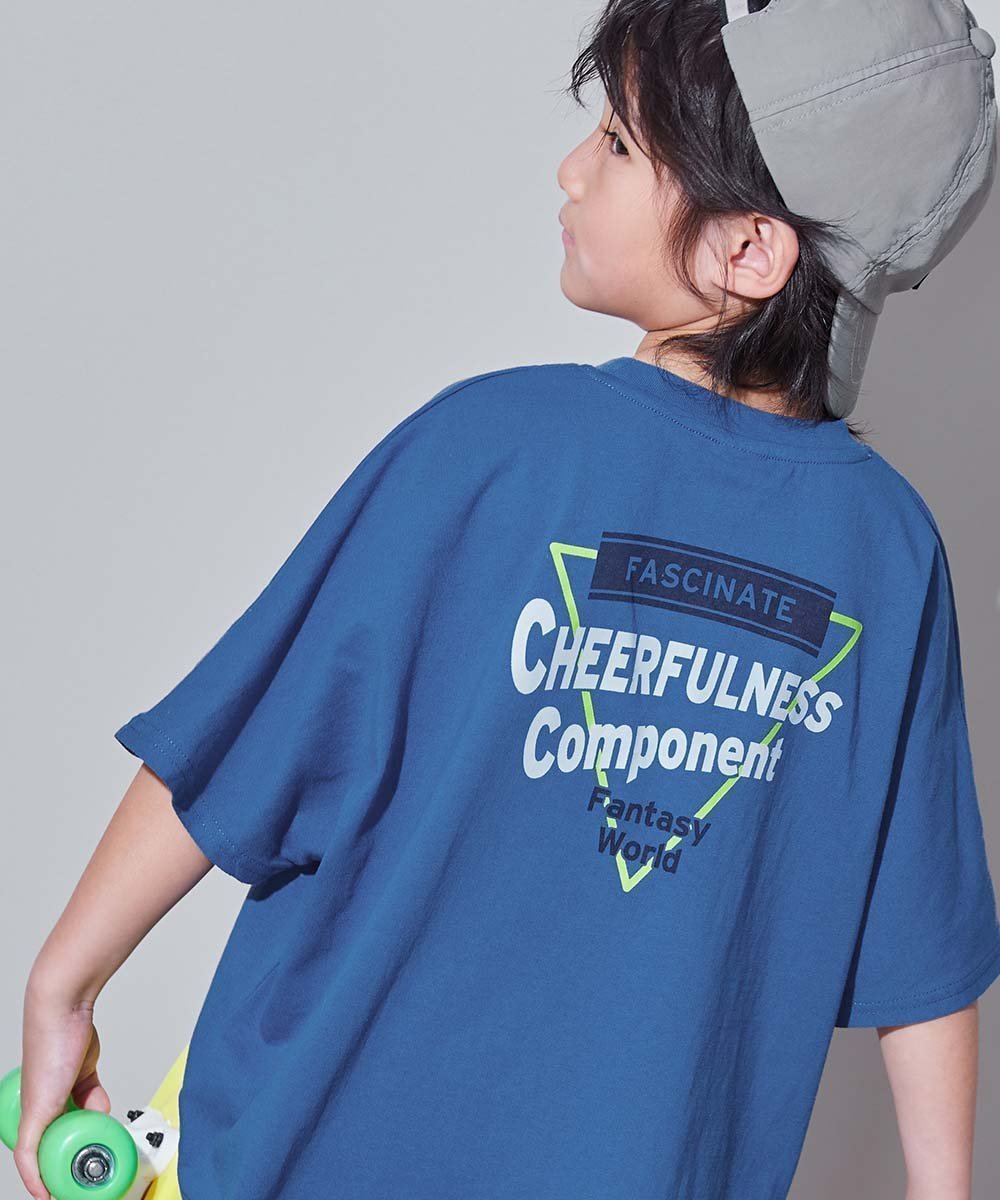 【デビロック/devirock / KIDS】の綿100% デビラボ スーパーBIGシルエット プリント半袖Tシャツ Tシャツ トップス 25SS インテリア・キッズ・メンズ・レディースファッション・服の通販 founy(ファニー) 　ファッション　Fashion　キッズファッション　KIDS　トップス・カットソー　Tops/Tees/Kids　トレンド　Trend　プリント　Print　ベーシック　Basic　半袖　Short Sleeve　おすすめ　Recommend　夏　Summer　2025年　2025　2025春夏・S/S　Ss,Spring/Summer,2025　019-バックロゴ-クラシックブルー|ID: prp329100004528638 ipo3291000000032143662