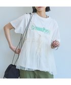 【コーエン/COEN】のチュールキャミ付きロゴTシャツ OFF WHITE|ID: prp329100004528653 ipo3291000000032108710