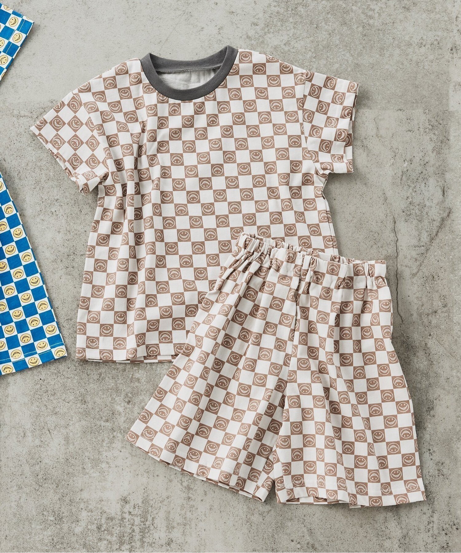 【その他のブランド/Other】のWEB限定 総柄かぶりパジャマ インテリア・キッズ・メンズ・レディースファッション・服の通販 founy(ファニー) 　ファッション　Fashion　キッズファッション　KIDS　セットアップ　Set Up　パジャマ　Pajamas　プリント　Print　ベビー　Baby　半袖　Short Sleeve　ベージュ|ID: prp329100004528658 ipo3291000000032080195