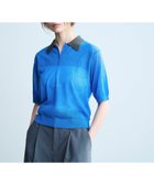 【ノーク/N.O.R.C】のニットポロ【SARACO】 人気、トレンドファッション・服の通販 founy(ファニー) ファッション Fashion レディースファッション WOMEN トップス・カットソー Tops/Tshirt ニット Knit Tops イエロー Yellow ベーシック Basic 夏 Summer エレガント 上品 Elegant thumbnail ブルー×カーキ|ID: prp329100004528659 ipo3291000000032296071