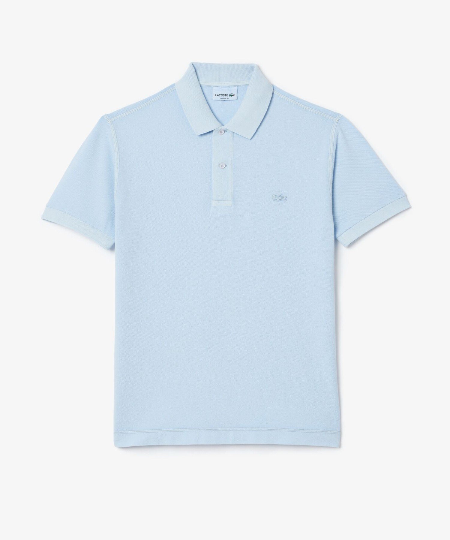 【ラコステ/LACOSTE】のオーガニックコットン ミネラルダイ鹿の子地 半袖ポロシャツ インテリア・キッズ・メンズ・レディースファッション・服の通販 founy(ファニー) 　ファッション　Fashion　レディースファッション　WOMEN　トップス・カットソー　Tops/Tshirt　シャツ/ブラウス　Shirts/Blouses　ポロシャツ　Polo Shirts　ベーシック　Basic　ポロシャツ　Polo Shirt　半袖　Short Sleeve　鹿の子　Pique　ライトブルー|ID: prp329100004528662 ipo3291000000032228631