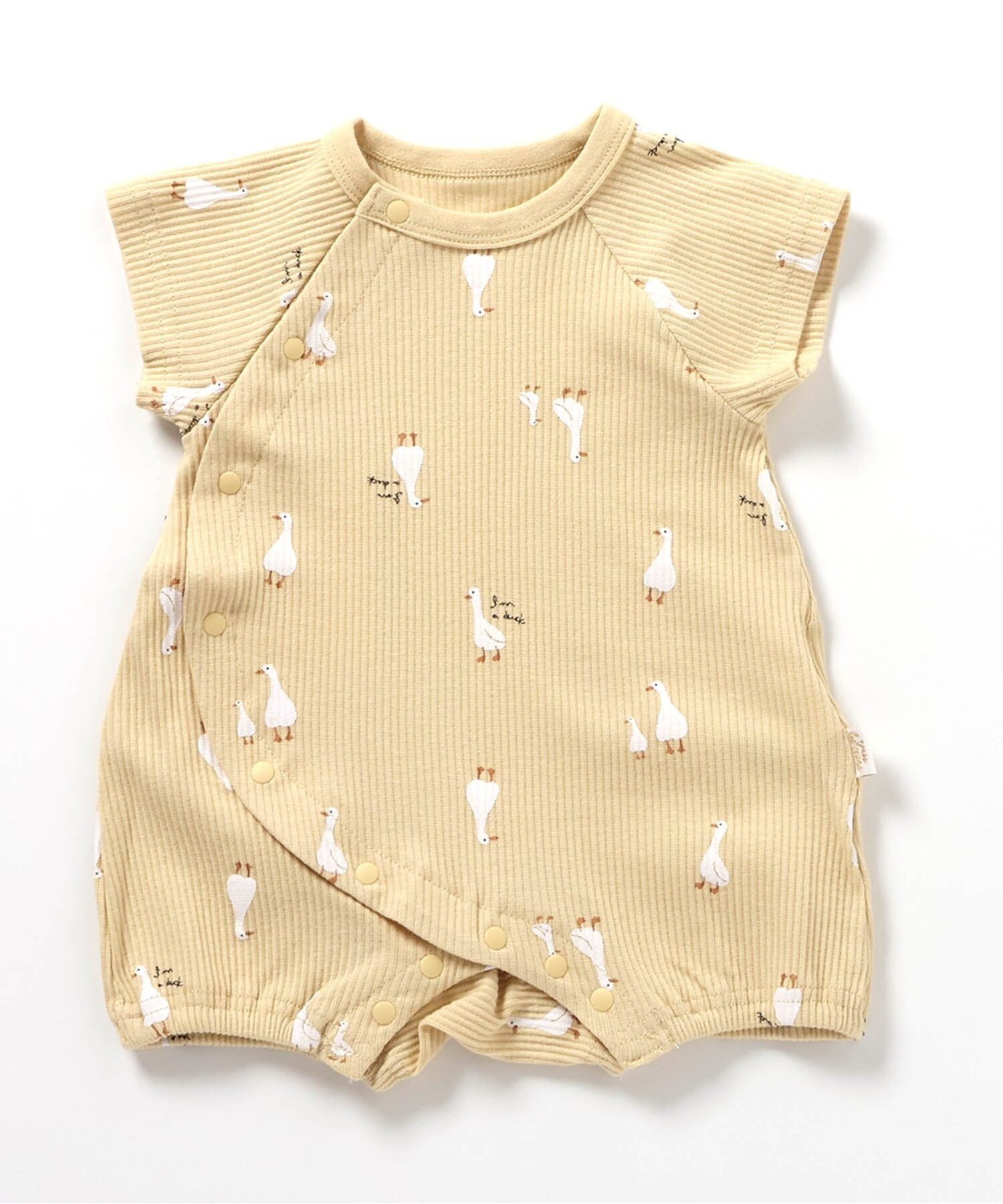 【その他のブランド/Other】のリブ総柄ロンパス インテリア・キッズ・メンズ・レディースファッション・服の通販 founy(ファニー) 　ファッション　Fashion　キッズファッション　KIDS Children’s Clothing　ギフト プレゼント　Gift Present　ベビー　Baby　ロンパース　Rompers　イエロー|ID: prp329100004528664 ipo3291000000032625762