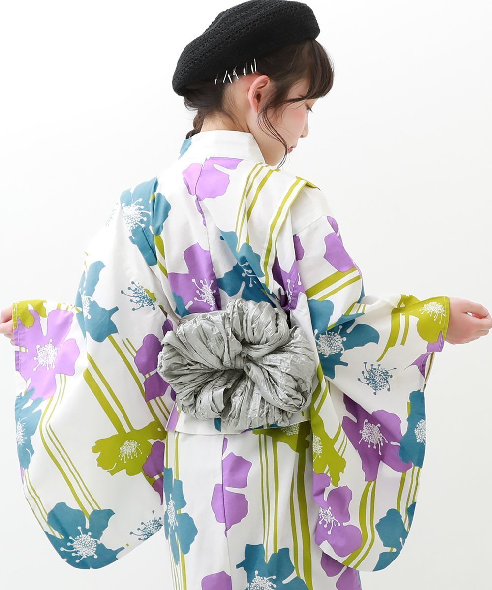 【デビロック/devirock / KIDS】の着付けかんたん 兵児帯付き浴衣 浴衣 25SS インテリア・キッズ・メンズ・レディースファッション・服の通販 founy(ファニー) 　ファッション　Fashion　キッズファッション　KIDS　ブロード　Broad　2025年　2025　2025春夏・S/S　Ss,Spring/Summer,2025　005-縞花-パープル|ID: prp329100004528675 ipo3291000000032123157