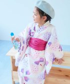 【デビロック/devirock / KIDS】の着付けかんたん 兵児帯付き浴衣 浴衣 25SS 011-水彩アジサイ-アイボリー|ID: prp329100004528675 ipo3291000000032625463