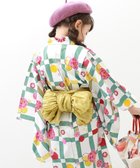 【デビロック/devirock / KIDS】の着付けかんたん 兵児帯付き浴衣 浴衣 25SS 008-格子花-Gグリーン|ID: prp329100004528675 ipo3291000000032625466