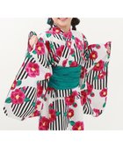 【デビロック/devirock / KIDS】の着付けかんたん 兵児帯付き浴衣 浴衣 25SS 015-ドットツバキ-ホワイト|ID: prp329100004528675 ipo3291000000032625473