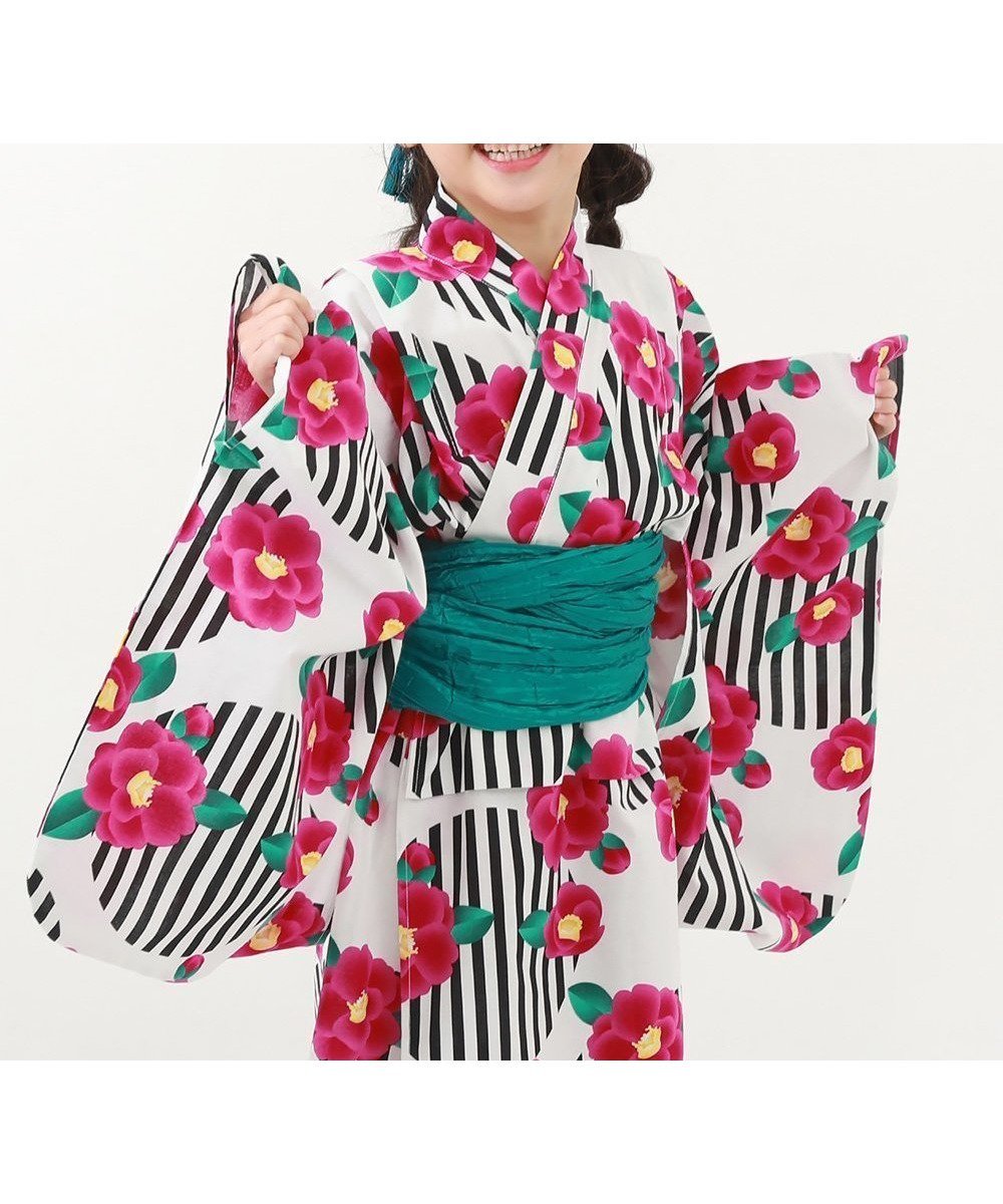 【デビロック/devirock / KIDS】の着付けかんたん 兵児帯付き浴衣 浴衣 25SS インテリア・キッズ・メンズ・レディースファッション・服の通販 founy(ファニー) 　ファッション　Fashion　キッズファッション　Fashion for Kids　セパレート　Separate, Two-Piece　ブロード　Broadcloth, Fine Cotton　2025年　2025　2025春夏・S/S　Spring/Summer 2025 SS25　015-ドットツバキ-ホワイト|ID: prp329100004528675 ipo3291000000033405261