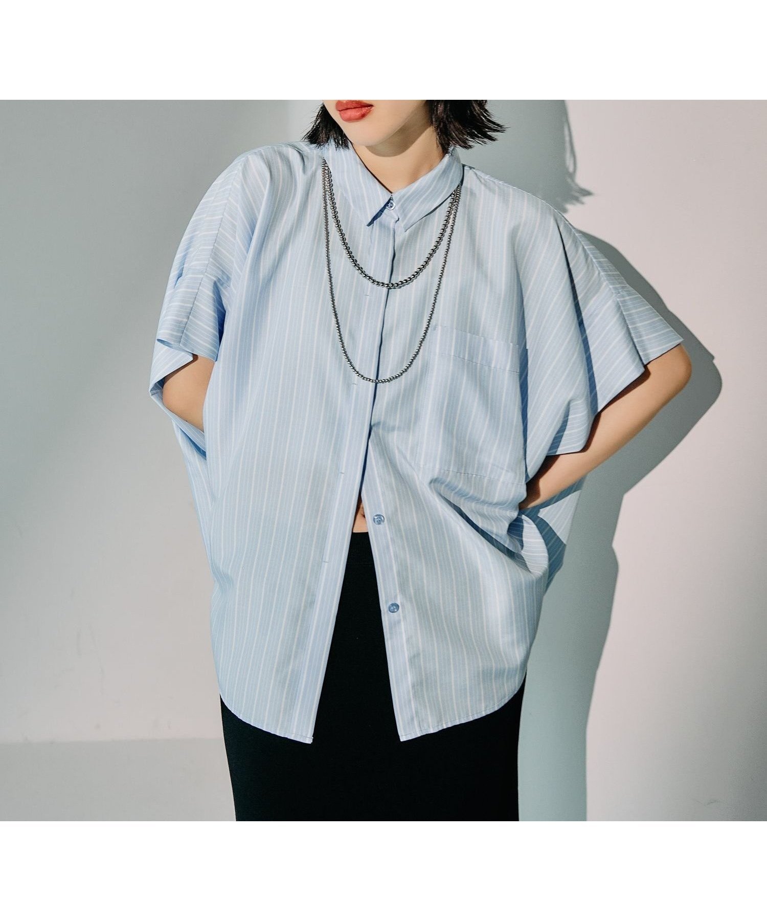 【レプシィム ローリーズファーム/LEPSIM LOWRYS FARM】のサラキレ5分袖ポンチョシャツ 人気、トレンドファッション・服の通販 founy(ファニー) 　ファッション　Fashion　レディースファッション　WOMEN　アウター　Coat Outerwear　ポンチョ　Ponchos　トップス・カットソー　Tops/Tshirt　シャツ/ブラウス　Shirts/Blouses　おすすめ　Recommend　人気　Popularity　夏　Summer　定番　Standard　 other-1|ID: prp329100004528677 ipo3291000000032021765