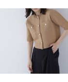 【ナチュラル ビューティー ベーシック/NATURAL BEAUTY BASIC】のエンブレムボタンニットジャケット半袖 ベージュ|ID: prp329100004528682 ipo3291000000032723152