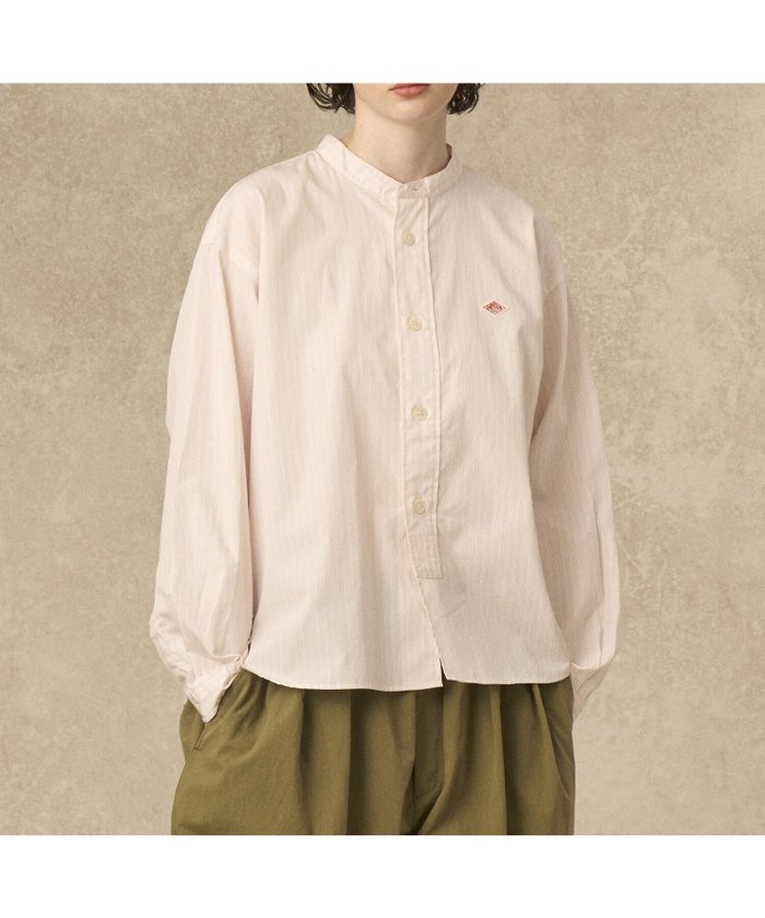 【ビショップ/Bshop】のコットンポプリン バンドカラーシャツ WOMEN インテリア・キッズ・メンズ・レディースファッション・服の通販 founy(ファニー) https://founy.com/ ファッション Fashion レディースファッション WOMEN トップス・カットソー Tops/Tshirt シャツ/ブラウス Shirts/Blouses テクスチャー Texture 夏 Summer 長袖 Long Sleeve |ID: prp329100004528683 ipo3291000000032021799