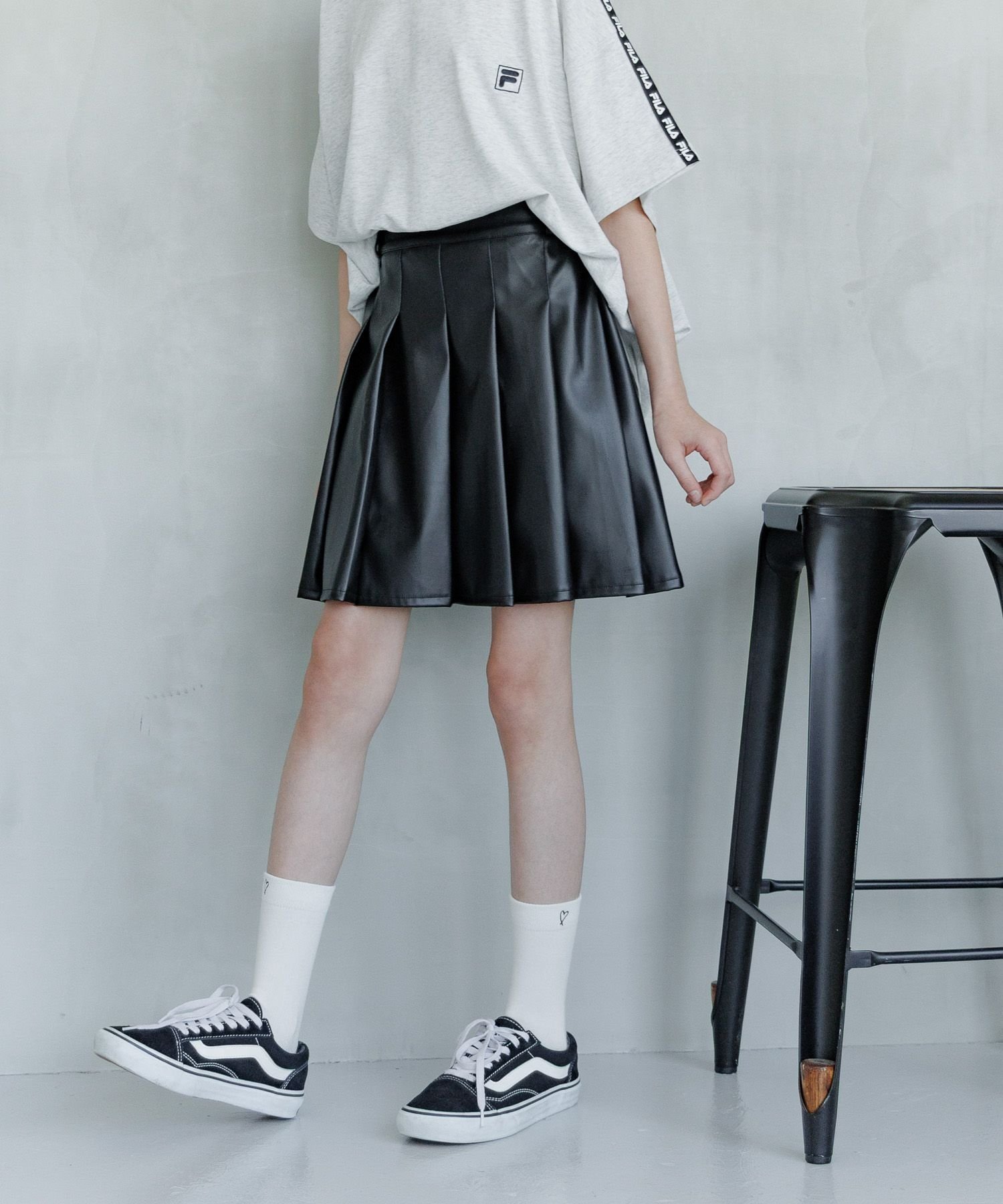 【グローバルワーク/GLOBAL WORK / KIDS】のCHEER ONプリーツスカート/キッズ/234592 インテリア・キッズ・メンズ・レディースファッション・服の通販 founy(ファニー) 　ファッション　Fashion　キッズファッション　KIDS Children’s Clothing　おすすめ　Recommend　インナー　Inner　スウェット　Sweat　ダウン　Down　フェイクレザー　Faux Leather　プリーツ　Pleats　定番　Standard　レザーブラック11|ID: prp329100004528687 ipo3291000000032700266