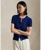 【ラルフローレン/RALPH LAUREN】のケーブルニット コットン ショートスリーブ カーディガン 人気、トレンドファッション・服の通販 founy(ファニー) ファッション Fashion レディースファッション WOMEN トップス・カットソー Tops/Tshirt ニット Knit Tops カーディガン Cardigans カフス Cuffs カーディガン Cardigan ショート Short スリム Slim スリーブ Sleeve フィット Fit モチーフ Motif リブニット Rib Knit 半袖 Short Sleeve thumbnail 400ブルー|ID: prp329100004528688 ipo3291000000032359789