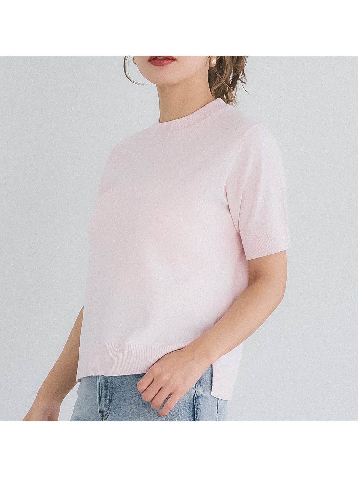 【コカ/COCA】のサマーニットトップス インテリア・キッズ・メンズ・レディースファッション・服の通販 founy(ファニー) 　ファッション　Fashion　レディースファッション　Fashion for Women　トップス・カットソー　Cut & Sew Tops　ニット　Knit Tops & Sweaters　インナー　Innerwear　キャミワンピース　Cami Dress, Slip Dress　サマー　Summer, Summer Style　ジャケット　Jacket, Outerwear　スリット　Slit, Slit Detail　デニム　Denim, Jeans Material　プレーン　Plain, Simple　ポケット　Pocket, Pocket Detail　半袖　Short Sleeve, Half Sleeve　夏　Summer　定番　Standard, Basic Item　春　Spring　S/S・春夏　SS, Spring/Summer, Warm Season　Lt.pink|ID: prp329100004528701 ipo3291000000032480907