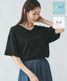 【グローバルワーク/GLOBAL WORK】のスッキレイさらさらVネックプルオーバー/288062 ブラックラメ19|ID: prp329100004528709 ipo3291000000032021942