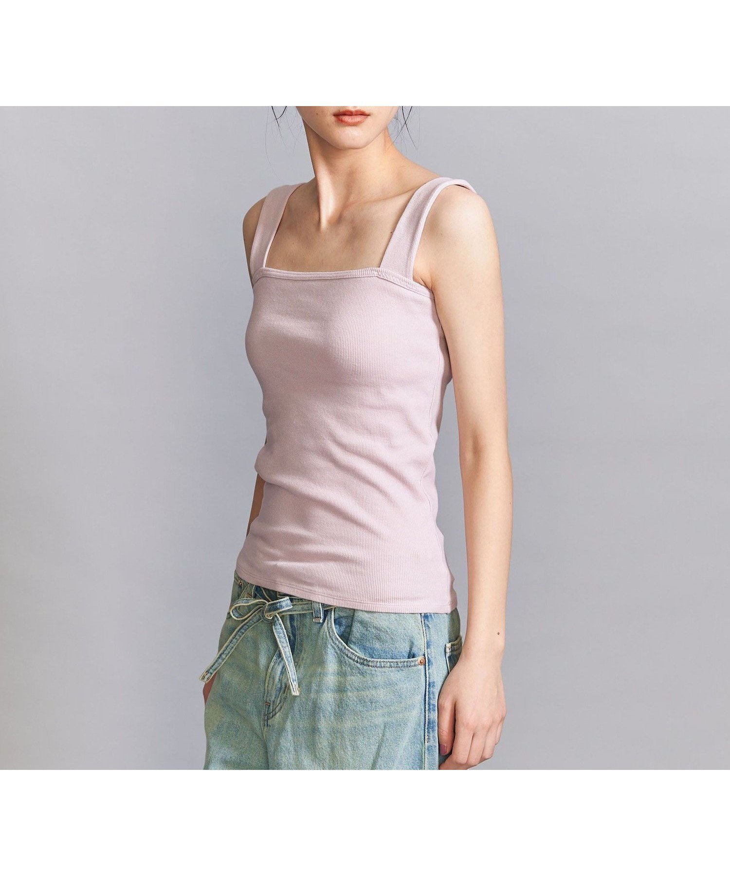 【ビューティ&ユース ユナイテッドアローズ/BEAUTY&YOUTH / UNITED ARROWS】のコットンブレンド ベア タンクトップ インテリア・キッズ・メンズ・レディースファッション・服の通販 founy(ファニー) 　ファッション　Fashion　レディースファッション　Fashion for Women　おすすめ　Recommended / Our Picks　インナー　Innerwear　シンプル　Simple, Minimal　タンク　Tank Top, Sleeveless Top　テレコ　Ribbed, Rib Stitch　デコルテ　Décolleté, Neckline　トレンド　Trend, Trending Now　フィット　Fit, Slim Fit　ベーシック　Basic, Essential　夏　Summer　定番　Standard, Basic Item　LT.PINK|ID: prp329100004528711 ipo3291000000033459146