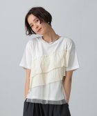 【レプシィム ローリーズファーム/LEPSIM LOWRYS FARM】の異素材フリルドッキングT オフホワイト05|ID: prp329100004528715 ipo3291000000032021963