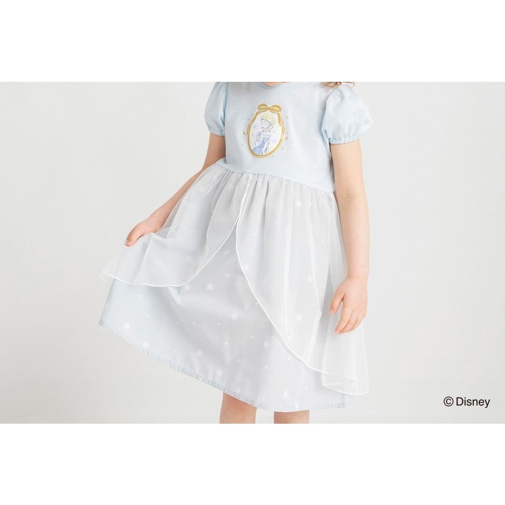 【ブランシェス/branshes / KIDS】の【DisneyCollection/ディズニーコレクション】半袖ワンピース インテリア・キッズ・メンズ・レディースファッション・服の通販 founy(ファニー) 　ファッション　Fashion　キッズファッション　KIDS Children’s Clothing　ワンピース　Dress/Kids　キャラクター　Character　コレクション　Collection　チュール　Tulle　プリント　Print　ポケット　Pocket　ラベンダー　Lavender　半袖　Short Sleeve　サックス|ID: prp329100004528720 ipo3291000000032690314