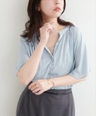 【ナチュラルクチュール/natural couture】のとろみサテンフレア袖ギャザーブラウス 人気、トレンドファッション・服の通販 founy(ファニー) ファッション Fashion レディースファッション Fashion for Women トップス・カットソー Cut & Sew Tops シャツ・ブラウス・オフィスカジュアル Elegant Blouses & Button-Ups 2025年 2025 2025春夏・S/S Spring/Summer 2025 SS25 とろみ Fluid, Flowy Fabric カーディガン Cardigan, Knitwear ギャザー Gathered, Ruffled サテン Satin, Glossy Fabric ジャケット Jacket, Outerwear デニム Denim, Jeans Material フェミニン Feminine, Girly フレア Flare, Flared ポケット Pocket, Pocket Detail マーメイド Mermaid, Fishtail Silhouette ロング Long, Long-Length thumbnail サックスブルー|ID: prp329100004528722 ipo3291000000033228135