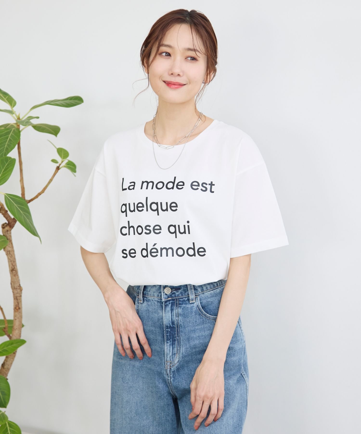【グローバルワーク/GLOBAL WORK】のリッチクリーンプリントT/987156 インテリア・キッズ・メンズ・レディースファッション・服の通販 founy(ファニー) 　ファッション　Fashion　レディースファッション　Ladies' Fashion Online　インナー　Inner　シルク　Silk　スリット　Slit　人気　Popularity　抗菌　Antibacterial　オフ/4段ロゴ07|ID: prp329100004528725 ipo3291000000032578886