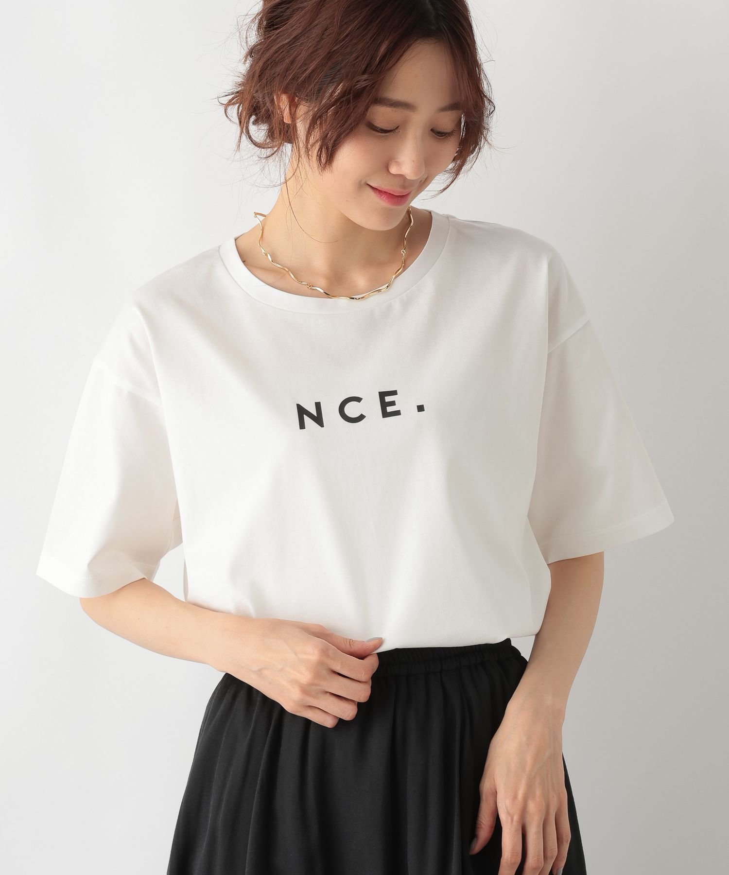 【グローバルワーク/GLOBAL WORK】のリッチクリーンプリントT/987156 インテリア・キッズ・メンズ・レディースファッション・服の通販 founy(ファニー) 　ファッション　Fashion　レディースファッション　Ladies' Fashion Online　インナー　Inner　シルク　Silk　スリット　Slit　人気　Popularity　抗菌　Antibacterial　オフ/NCE08|ID: prp329100004528725 ipo3291000000032578888