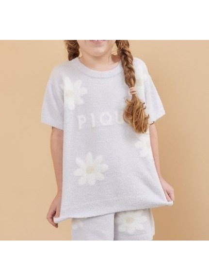 【ジェラート ピケ/gelato pique / KIDS】の【限定カラーあり】【KIDS】スムーズィーデイジージャガードプルオーバー インテリア・キッズ・メンズ・レディースファッション・服の通販 founy(ファニー) 　ファッション　Fashion　キッズファッション　KIDS Children’s Clothing　トップス・カットソー　Tops/Tees/Kids　なめらか　Smooth　ショート　Short　フロント　Front　半袖　Short Sleeve　夏　Summer　春　Spring　BLU【ONLINE限定カラー】[086]|ID: prp329100004528740 ipo3291000000032641961