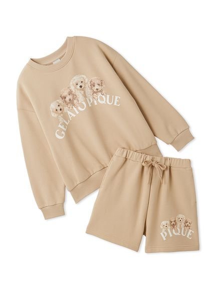 【ジェラート ピケ/gelato pique / KIDS】の【JUNIOR】トイプードル裏毛プルオーバー ショートパンツセット インテリア・キッズ・メンズ・レディースファッション・服の通販 founy(ファニー) 　ファッション　Fashion　キッズファッション　KIDS　トップス・カットソー　Tops/Tees/Kids　ボトムス　Bottoms/Kids　ショート　Short　セットアップ　Set Up　ビッグ　Big　プリント　Print　ポケット　Pocket　BEG【ONLINE限定カラー】[037]|ID: prp329100004528742 ipo3291000000032022114