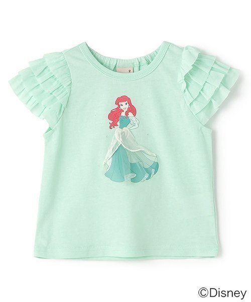 【ナルミヤ オンライン/NARUMIYA ONELINE / KIDS】の【Disney】袖チュールグラフィックT インテリア・キッズ・メンズ・レディースファッション・服の通販 founy(ファニー) 　ファッション　Fashion　キッズファッション　Fashion for Kids　ガーリー　Girly, Feminine Style　グラフィック　Graphic, Graphic Design　シンプル　Simple, Minimal　チュール　Tulip, Tulip Motif　ドレス　Dress, One-Piece　フリル　Frill, Ruffle　ポケット　Pocket, Pocket Detail　ラベンダー　Lavender　エレガント 上品　Elegant　エメラルド グリーン|ID: prp329100004528744 ipo3291000000033507224
