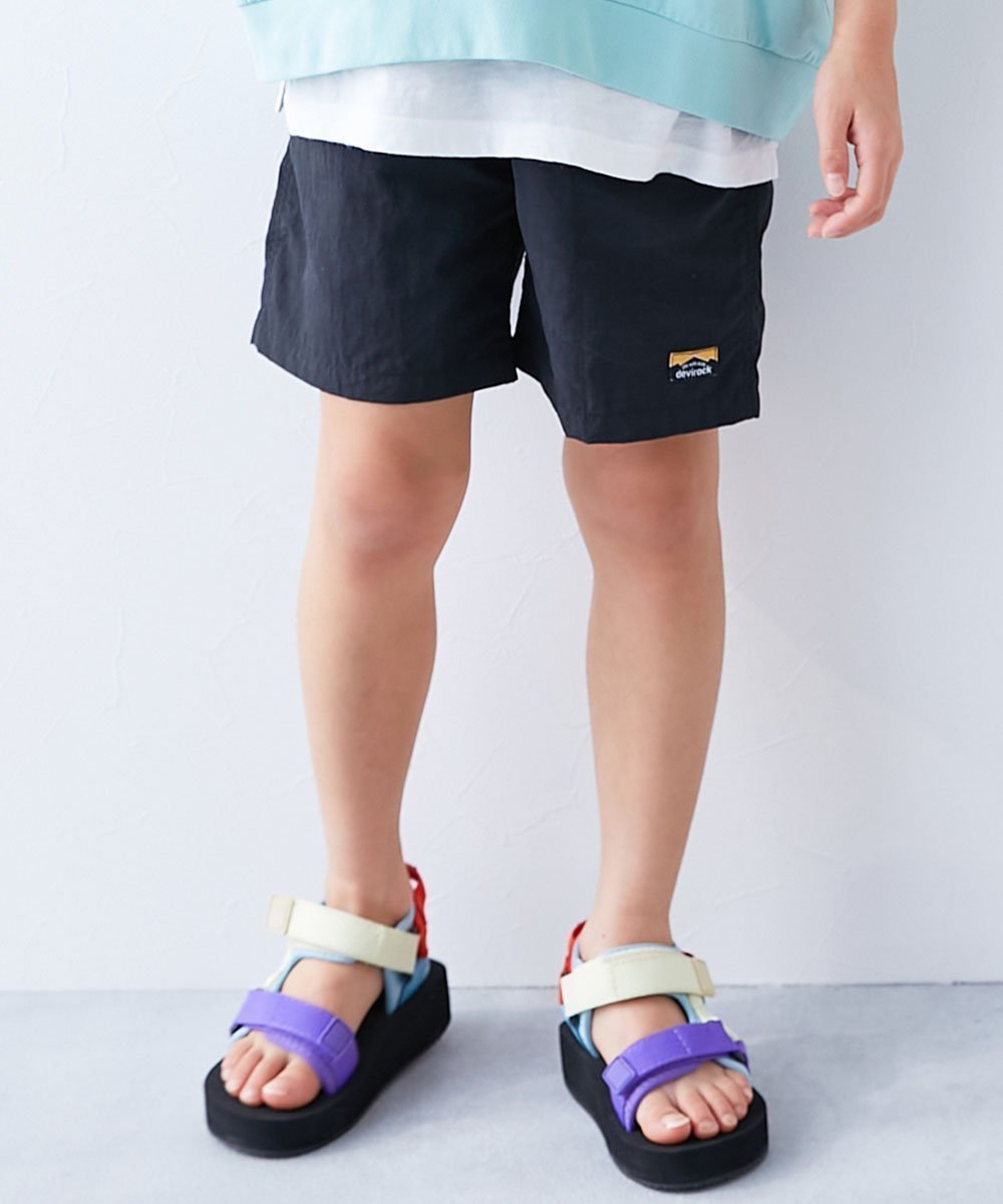【デビロック/devirock / KIDS】の水はじく ナイロンショートパンツ(水陸両用) ハーフパンツ 25SS インテリア・キッズ・メンズ・レディースファッション・服の通販 founy(ファニー) 　ファッション　Fashion　キッズファッション　Fashion for Kids　ボトムス　Bottoms　アウトドア　Outdoor Clothing　ショート　Short, Short Length　シンプル　Simple, Minimal　ハーフ　Half, Half-Length　プリント　Print, Printed Pattern　おすすめ　Recommended / Our Picks　夏　Summer　2025年　2025　2025春夏・S/S　Spring/Summer 2025 SS25　ブラック|ID: prp329100004528747 ipo3291000000032022137
