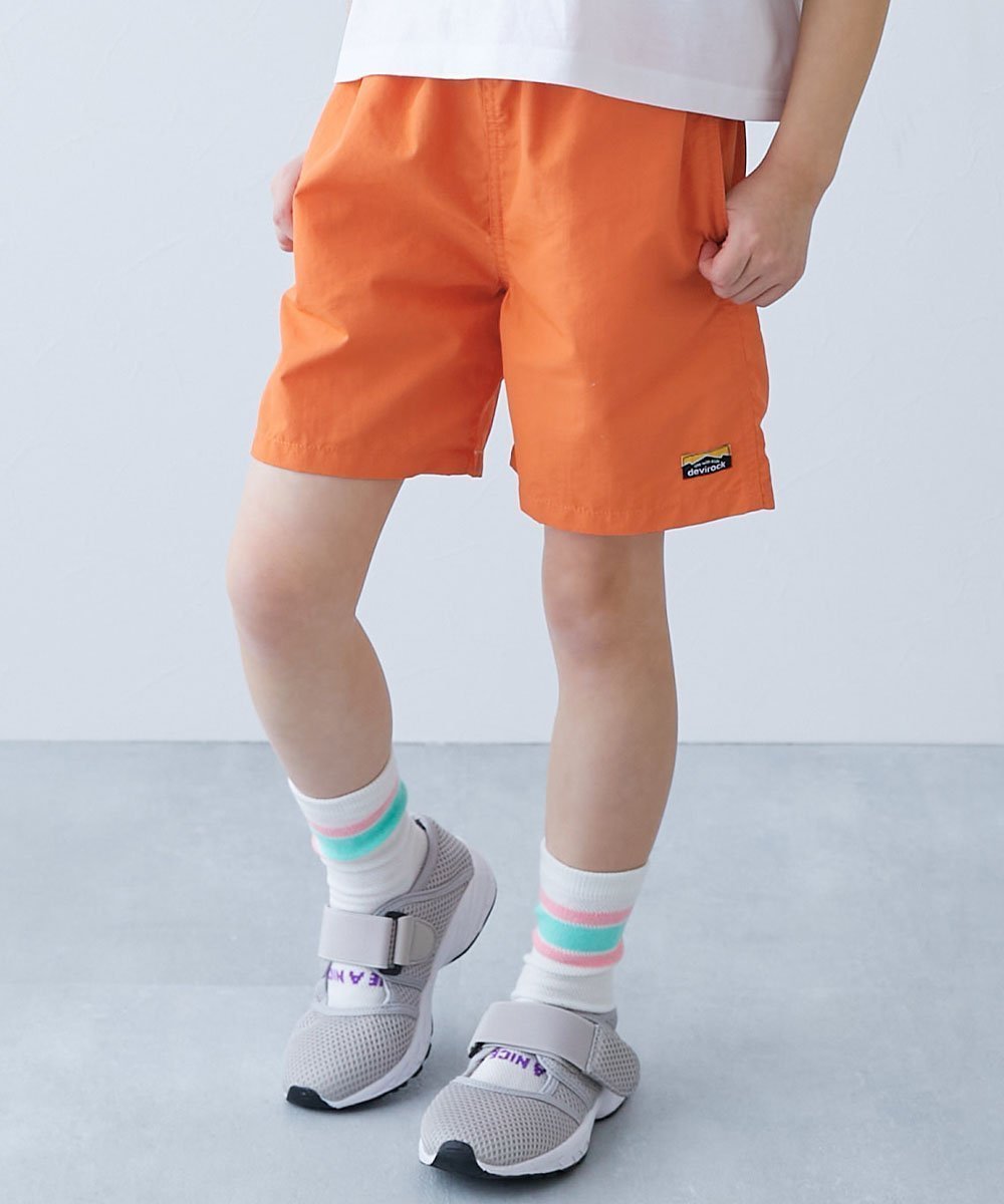 【デビロック/devirock / KIDS】の水はじく ナイロンショートパンツ(水陸両用) ハーフパンツ 25SS インテリア・キッズ・メンズ・レディースファッション・服の通販 founy(ファニー) 　ファッション　Fashion　キッズファッション　Fashion for Kids　ボトムス　Bottoms　アウトドア　Outdoor Clothing　ショート　Short, Short Length　シンプル　Simple, Minimal　ハーフ　Half, Half-Length　プリント　Print, Printed Pattern　おすすめ　Recommended / Our Picks　夏　Summer　2025年　2025　2025春夏・S/S　Spring/Summer 2025 SS25　マンダリンオレンジ|ID: prp329100004528747 ipo3291000000032022138