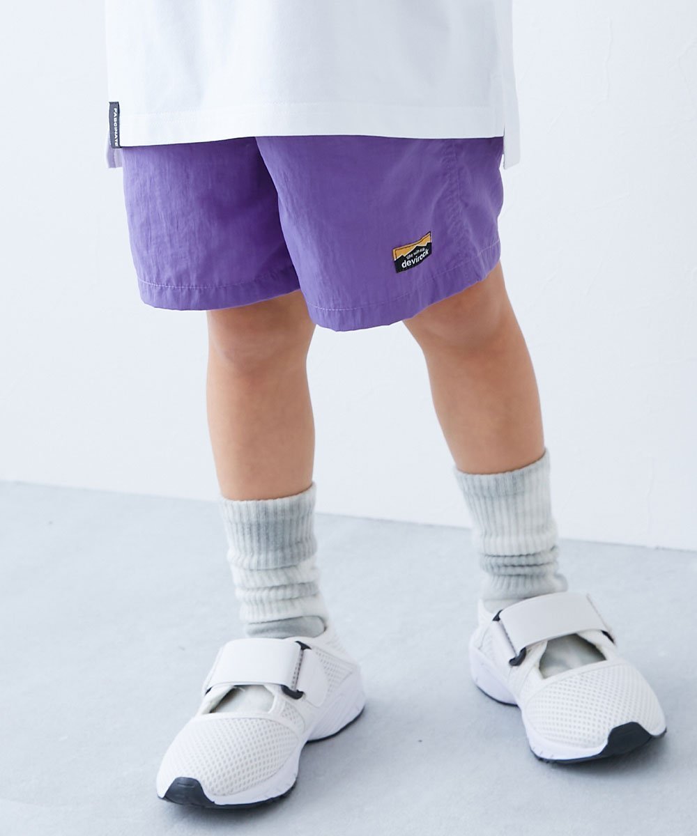 【デビロック/devirock / KIDS】の水はじく ナイロンショートパンツ(水陸両用) ハーフパンツ 25SS インテリア・キッズ・メンズ・レディースファッション・服の通販 founy(ファニー) 　ファッション　Fashion　キッズファッション　Fashion for Kids　ボトムス　Bottoms　アウトドア　Outdoor Clothing　ショート　Short, Short Length　シンプル　Simple, Minimal　ハーフ　Half, Half-Length　プリント　Print, Printed Pattern　おすすめ　Recommended / Our Picks　夏　Summer　2025年　2025　2025春夏・S/S　Spring/Summer 2025 SS25　バイオレット|ID: prp329100004528747 ipo3291000000032022142