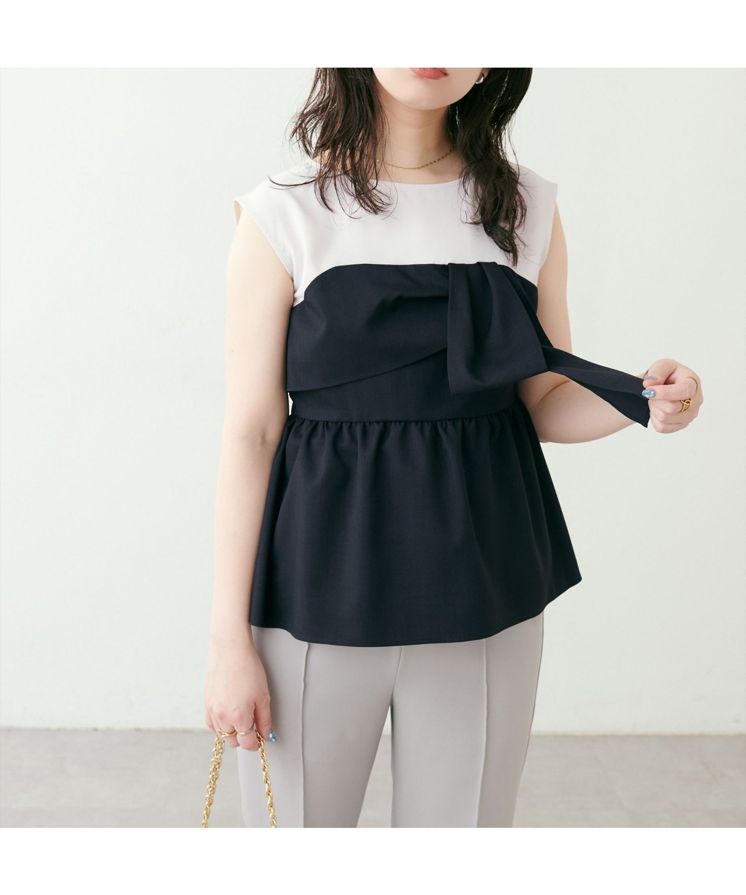 【ナチュラルクチュール/natural couture】のビスチェドッキングトップス インテリア・キッズ・メンズ・レディースファッション・服の通販 founy(ファニー) 　ファッション　Fashion　レディースファッション　WOMEN　トップス・カットソー　Tops/Tshirt　ビスチェ　Bustier　2025年　2025　2025春夏・S/S　Ss,Spring/Summer,2025　コンパクト　Compact　ダウン　Down　デニム　Denim　ドッキング　Docking　ビスチェ　Bustier　フレア　Flare　マーメイド　Mermaid　エレガント 上品　Elegant　ブラック|ID: prp329100004528752 ipo3291000000032521616