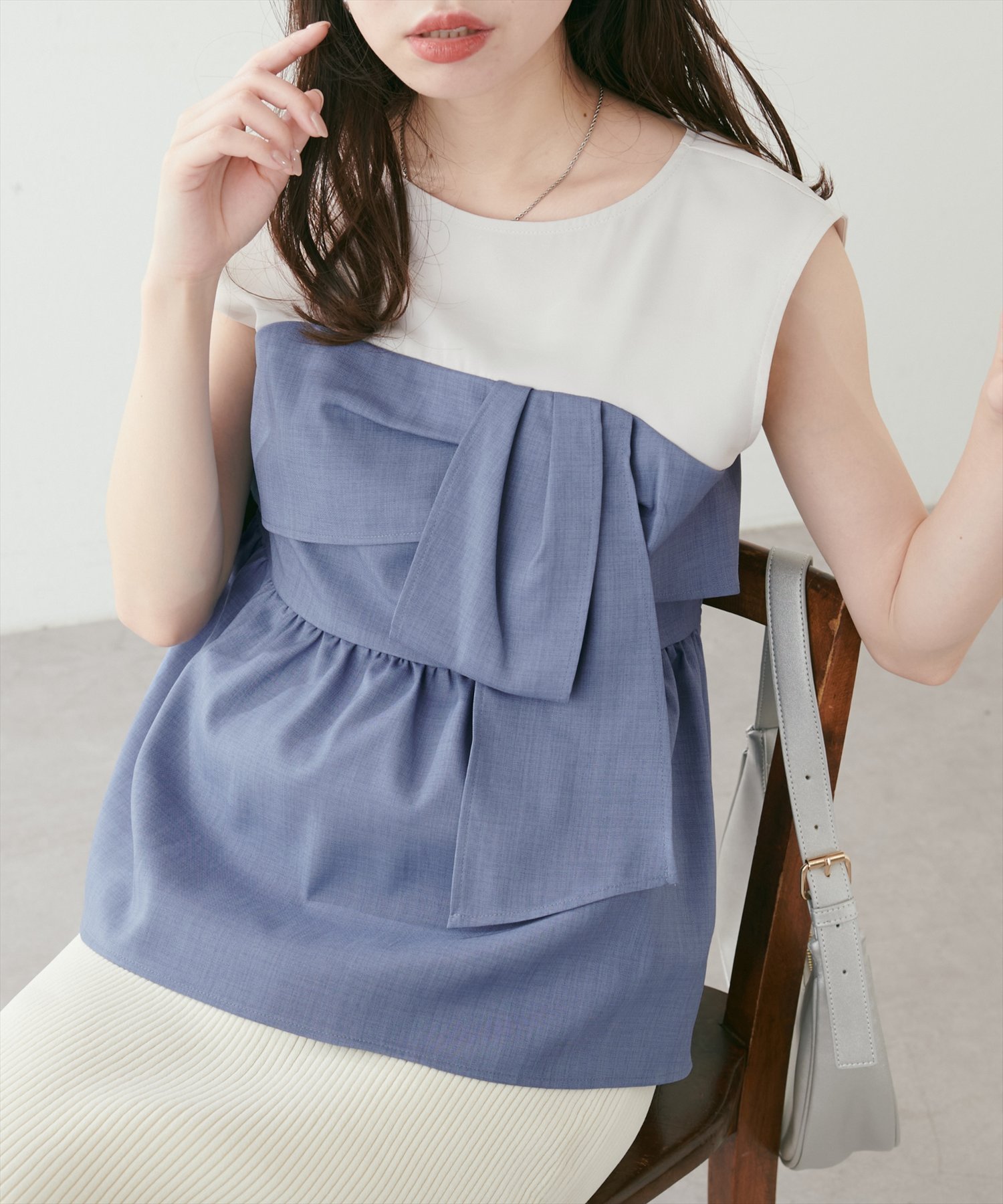 【ナチュラルクチュール/natural couture】のビスチェドッキングトップス インテリア・キッズ・メンズ・レディースファッション・服の通販 founy(ファニー) 　ファッション　Fashion　レディースファッション　WOMEN　トップス・カットソー　Tops/Tshirt　ビスチェ　Bustier　2025年　2025　2025春夏・S/S　Ss,Spring/Summer,2025　コンパクト　Compact　ダウン　Down　デニム　Denim　ドッキング　Docking　ビスチェ　Bustier　フレア　Flare　マーメイド　Mermaid　エレガント 上品　Elegant　ブルー|ID: prp329100004528752 ipo3291000000032521617